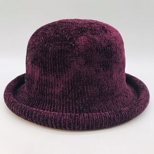 Talia A81314 Packable Hat Maroon Boucle Knit Cap Womens OSFM Short Brim Headwear